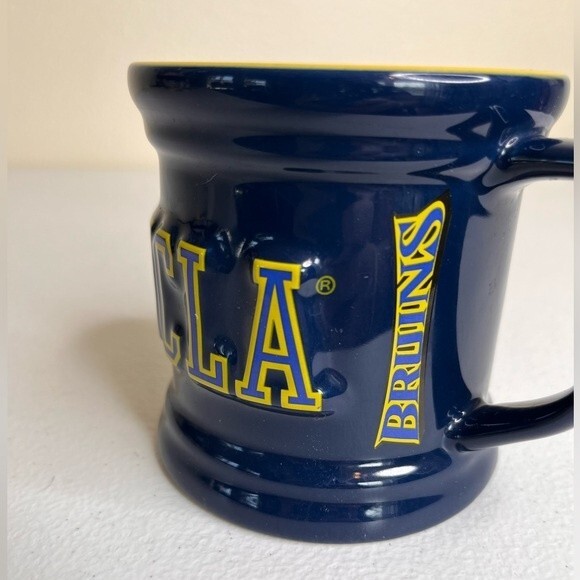 The Encore Group UCLA Bruins 3D Raised Logo Blue Gold Ceramic Coffee Cup Mug - Picture 6 of 11